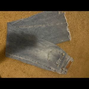 Classic High-Waist Wide Leg Jeans - Light Blue